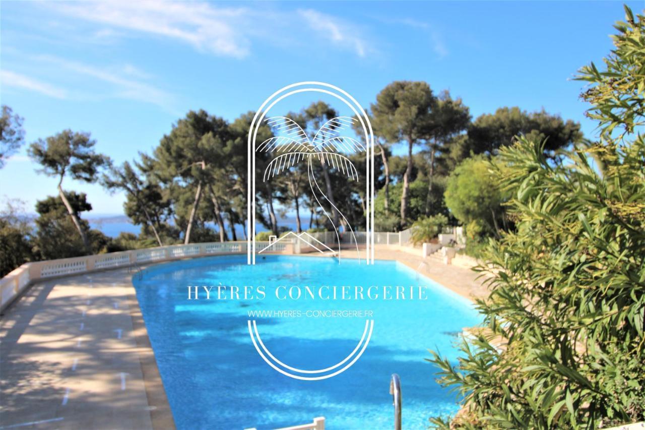T3 Standing-Splendide Vue Mer - Piscine Parking By Hc Daire Hyères Dış mekan fotoğraf